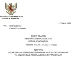Harap Disimak !! Menteri Ketenagakerjaan Terbitkan Aturan Baru Terkait Pencairan THR Pekerja Dan Buruh 2023