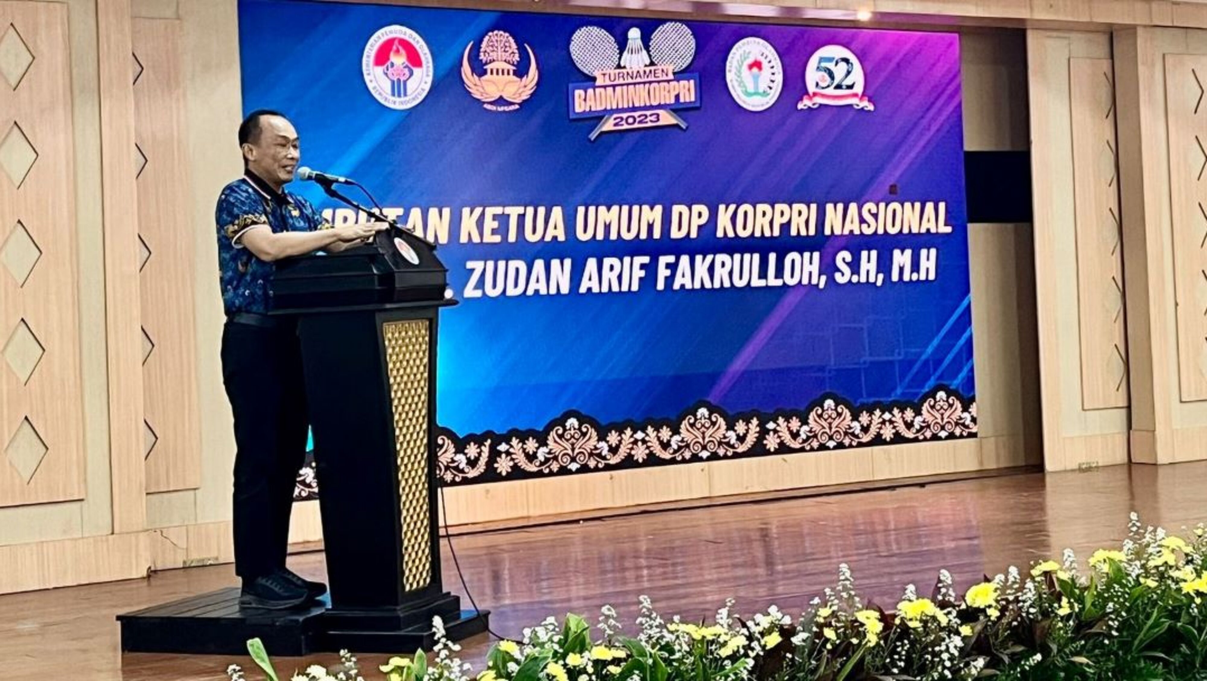 Kejuaraan BadminKorpri 2023 HUT Korpri, Prof. Zudan Ajak ASN Berolahraga, Olahrasa Dan Olahkarya