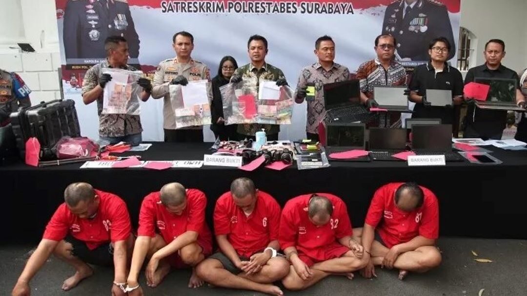 Lima Pelaku Pembobolan Rumah Kosong Berhasil Ditangkap Polrestabes Surabaya