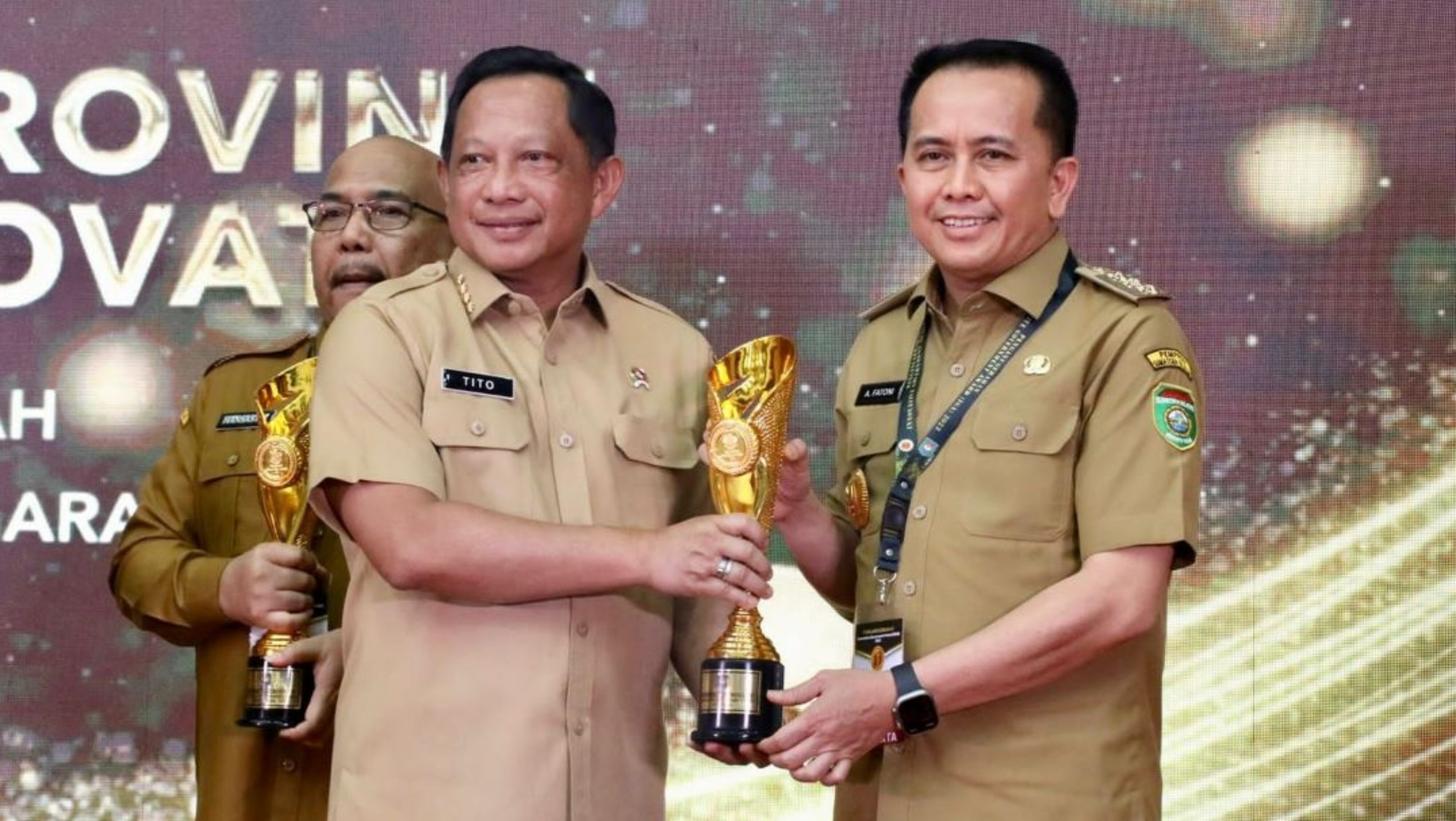 Pj Gubernur Sumsel Agus Fatoni Terima Penghargaan Terbaik Pertama IGA 2023 Dari Mendagri