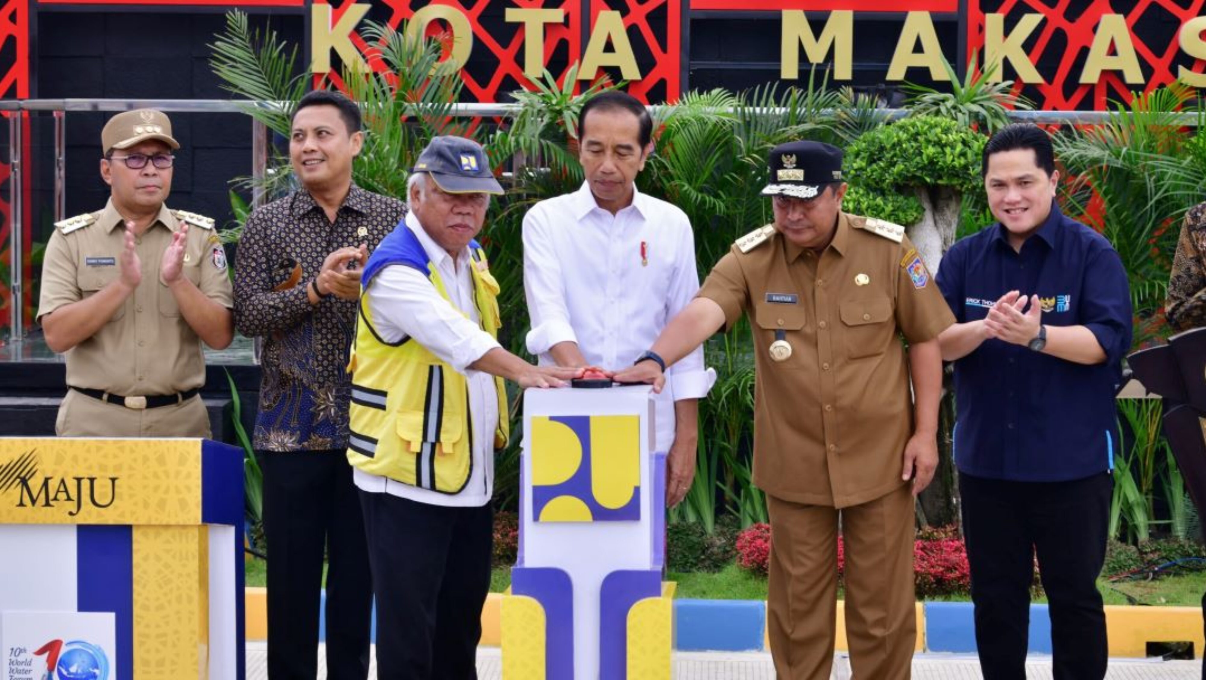 Didampingi Pj Gubernur Sulsel, Presiden Jokowi Resmikan IPAL Senilai Rp1,2 Triliun di Makassar