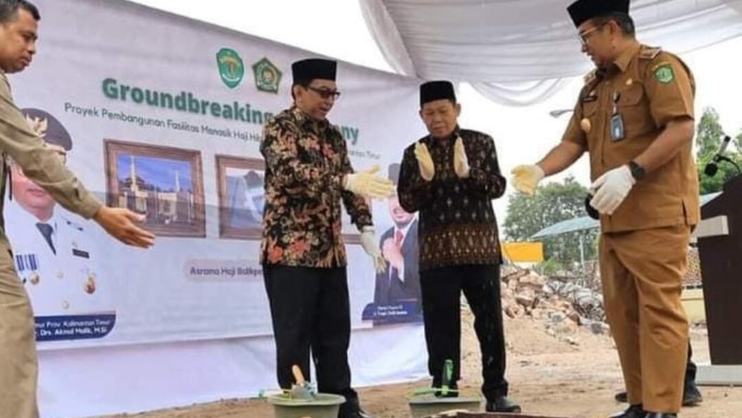 Penjabat Gubernur Kaltim Lakukan Groundbreaking Proyek Pembangunan Fasilitas Manasik Haji Di Embarkasi Haji Batakan Balikpapan