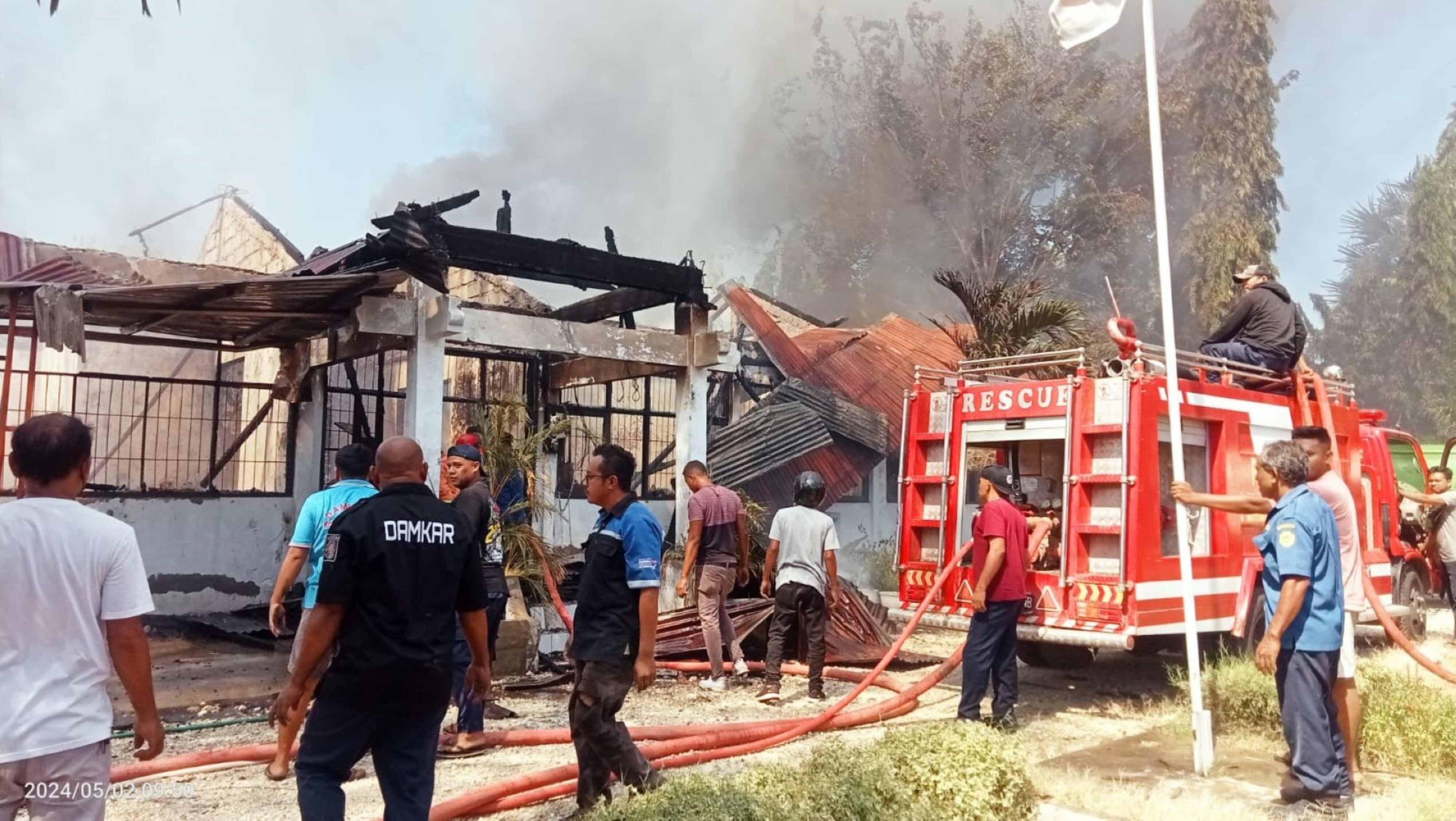 Bangunan Rumah Dinas Dan Kantor UPT Perbenihan Dinas Pertanian NTT Ludes Dilalap Si Jago Merah