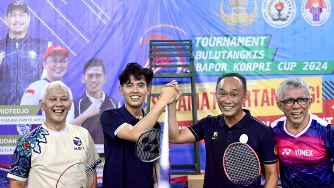 Ketum Korpri Nasional Buka Turnamen Bulutangkis Bapor Korpri Cup 2024