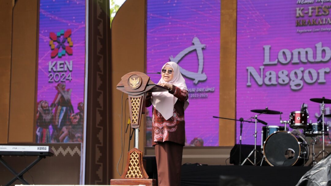 Ibu Maidawati Samsudin Buka Lomba Masak Nasi Goreng Krakatau Yang Digelar Pemprov Lampung Dalam Rangka Festival Krakatau XXXIII Tahun 2024