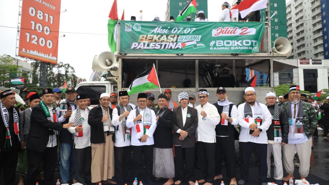 Bekasi Bersama Palestine; Pj Wali Kota Bekasi Hadir Aksi Solidaritas Palestine