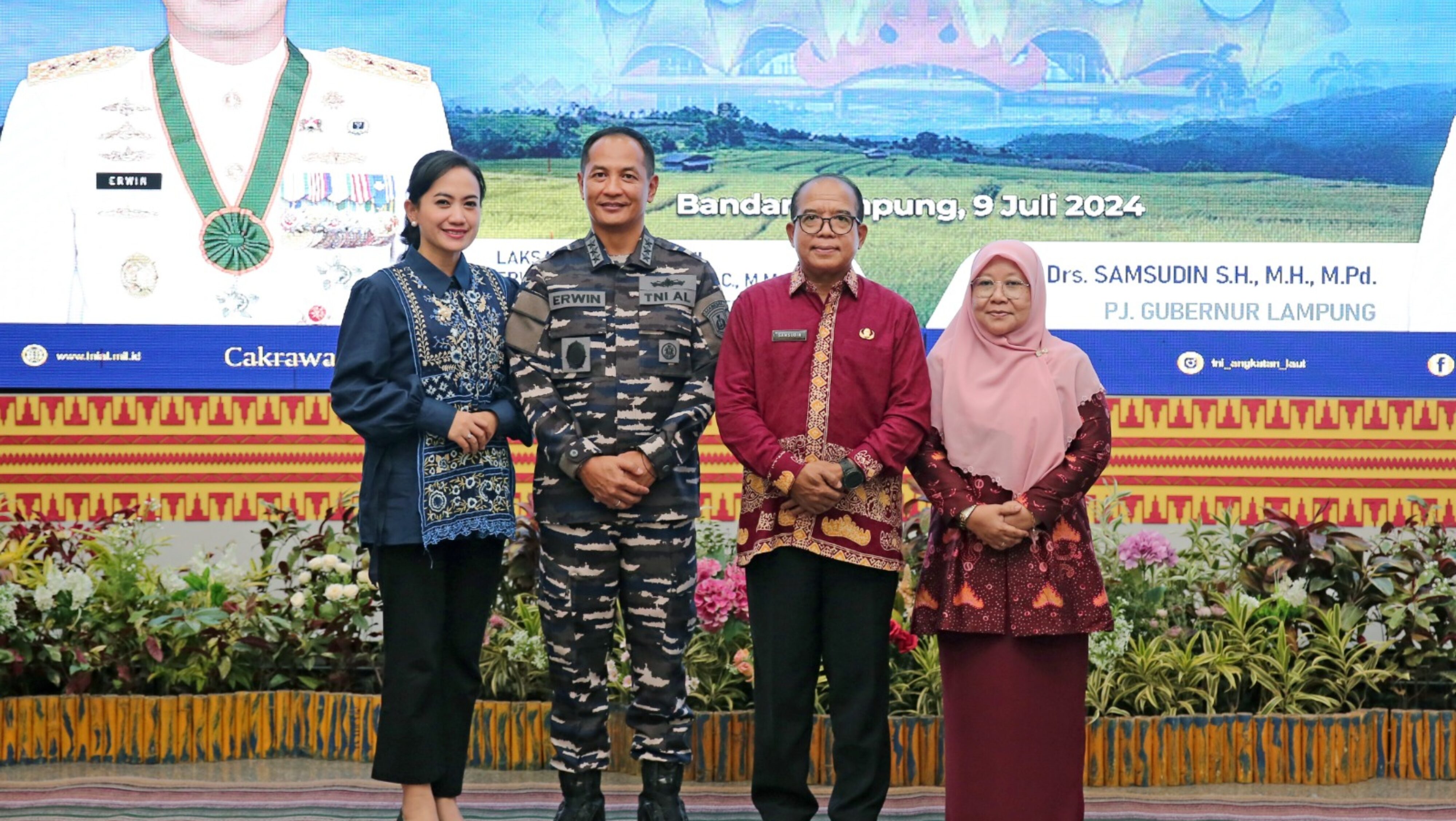 Pj. Gubernur Samsudin Gelar Acara Silaturahmi Dan Ramah Tamah Dengan Wakasal Lasmana Madya TNI Erwin S. Aldedharma Di Mahan Agung, Apresiasi Peran TNI AL Dalam Pembangunan Lampung