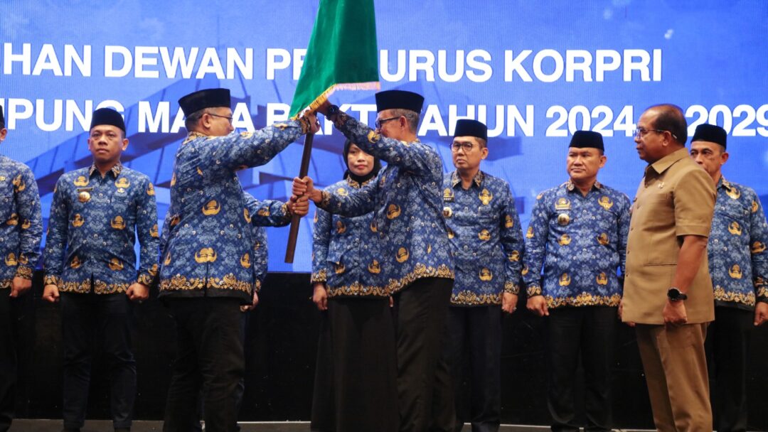 Sekdaprov Fahrizal Dikukuhkan Sebagai Ketua Dewan Pengurus Korpri Provinsi Lampung Masa Bakti 2024-2029, Terpilih Secara Aklamasi Untuk Periode Kedua