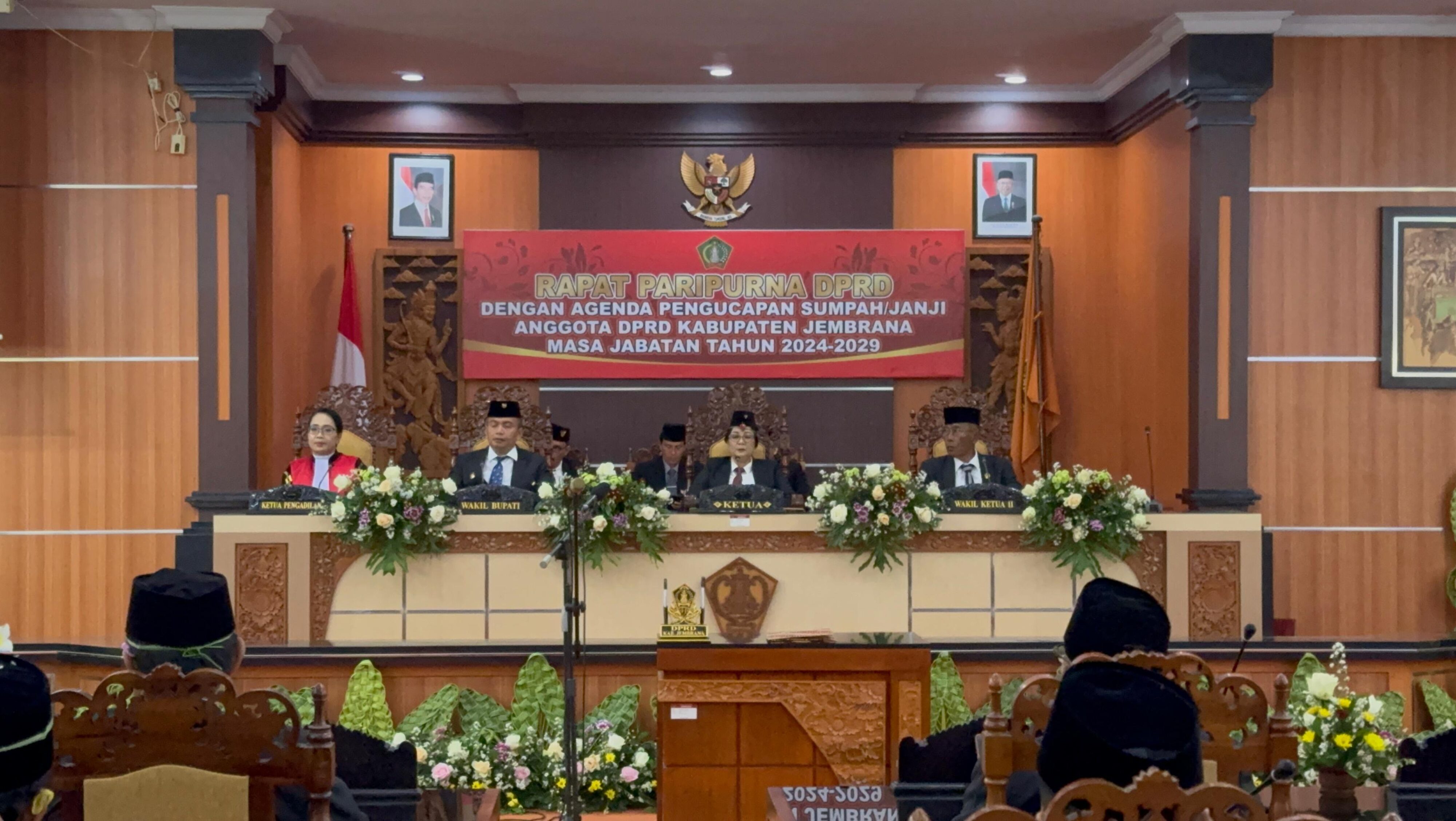 Resmi Dilantik, Berikut Deretan Daftar Nama Anggota DPRD Kabupaten Jembrana Periode 2024-2029