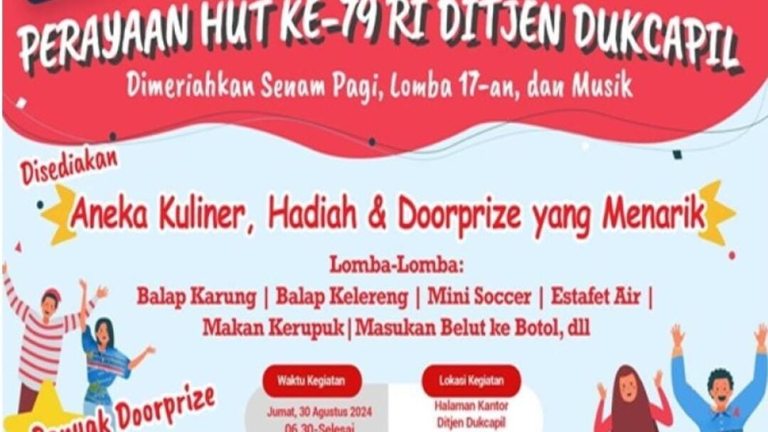 Seru-seruan Pegawai Ditjen Dukcapil di HUT Kemerdekaan RI ke-79
