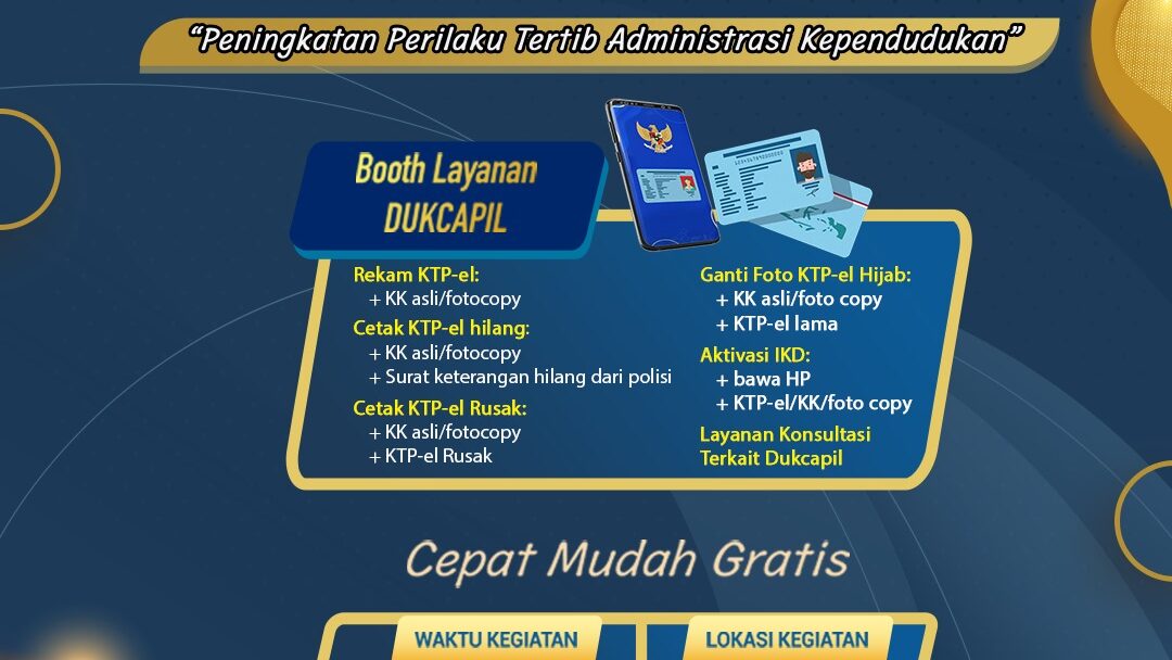 Yuk! Sukseskan Gerakan Nasional Revolusi Mental, Manfaatkan Layanan Adminduk Gratis dari Dukcapil