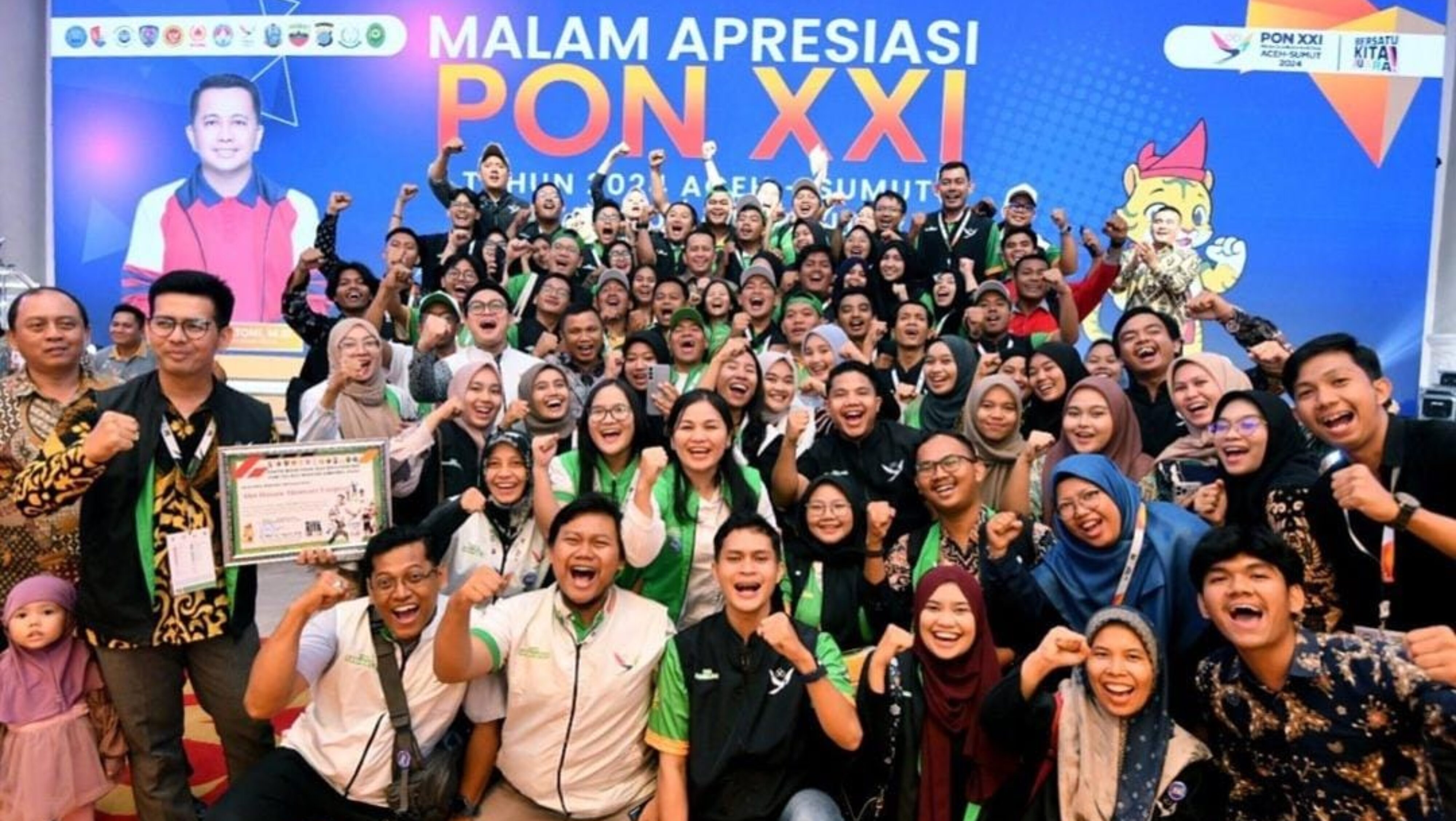 PON XXI Wilayah Sumut Menjadi Pemecah Rekor MURI Sebagai Volunteer Terbanyak