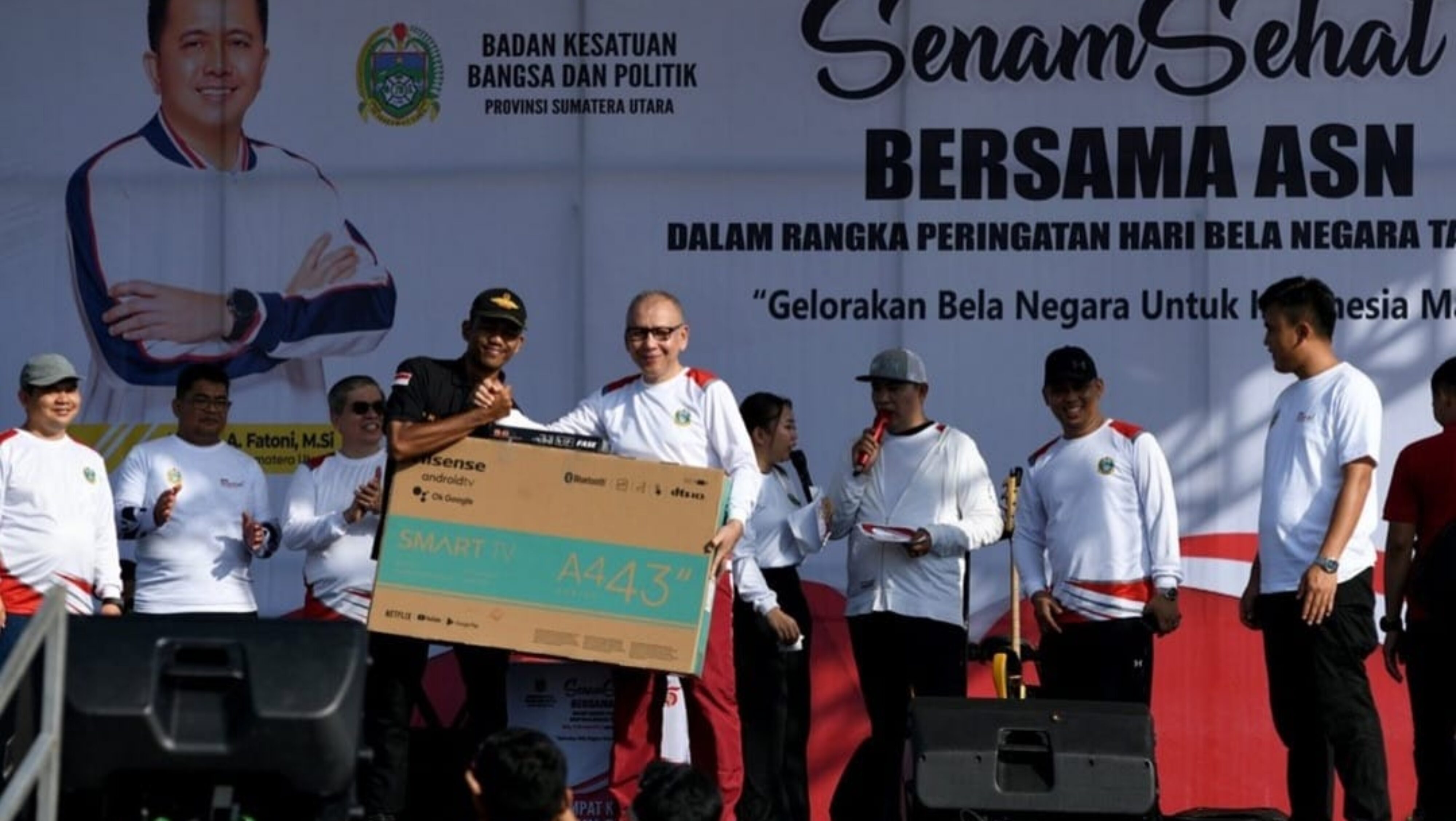 Dalam Rangka Hari Bela Negara, Pemprov Sumatera Utara Menggelar Senam Bersama Aparatur Sipil Negara (ASN)