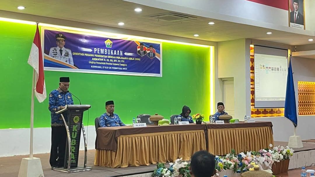Wakili Pj Gubernur, Sekda Sultra Buka Orientasi Pengenalan Nilai dan Etika PPPK 