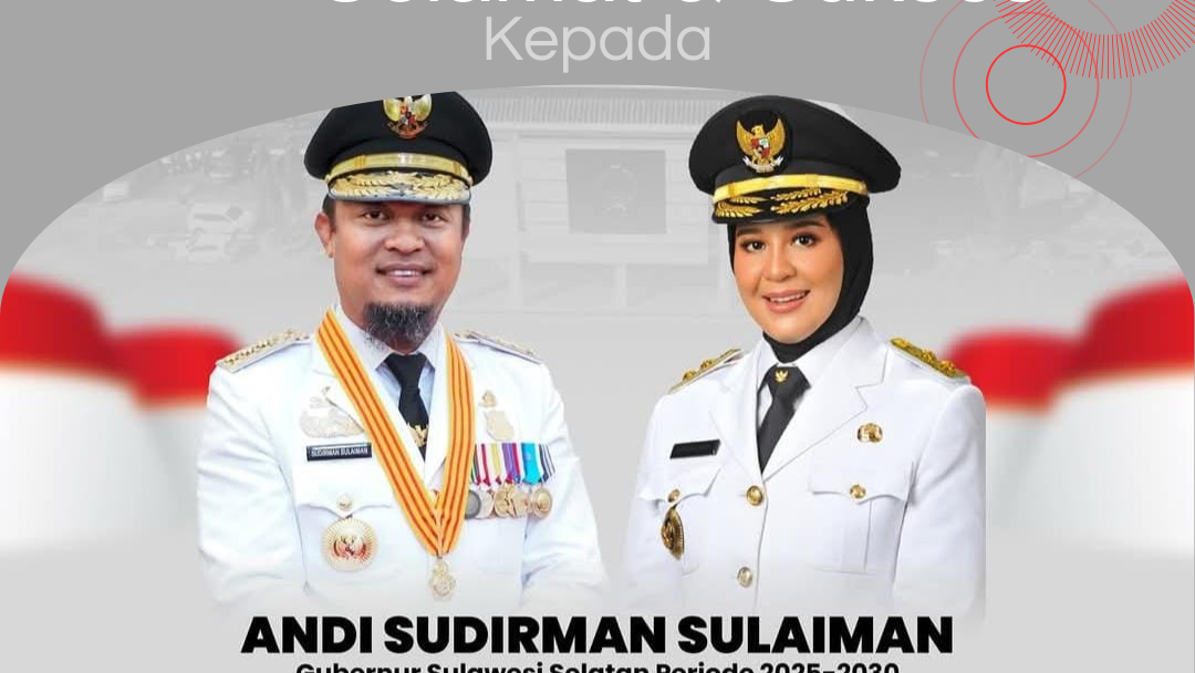 Selamat dan Sukses kepada ANDI SUDIRMAN SULAIMAN dan FATMAWATI RUSDI atas Dilantiknya sebagai Gubernur dan Wakil Gubernur Sulawesi Selatan 