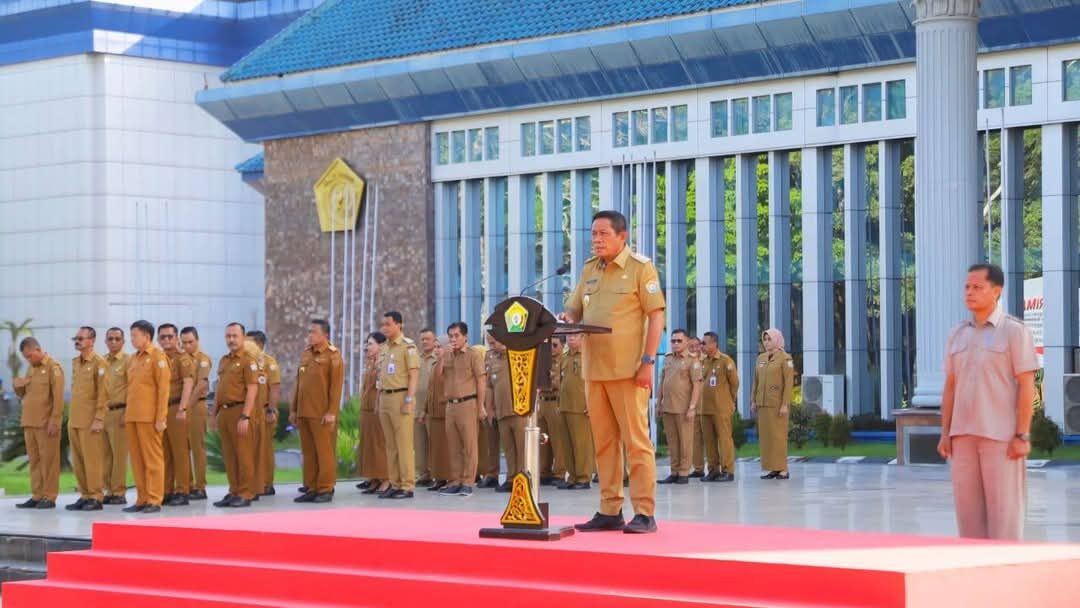 Wagub Pimpin Apel Gabungan Lingkup Pemprov. Sultra
