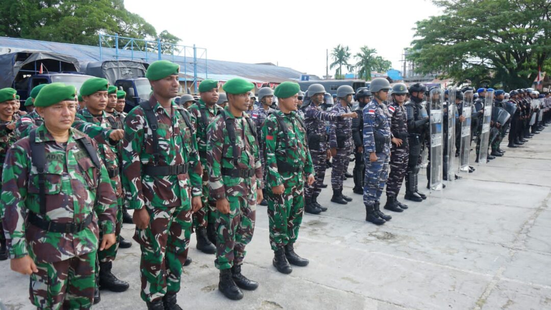 Perkuat Stabilitas Keamanan, Kodim 1708/BN Ikut Apel Gabungan TNI-Polri dan Satpol PP di Biak