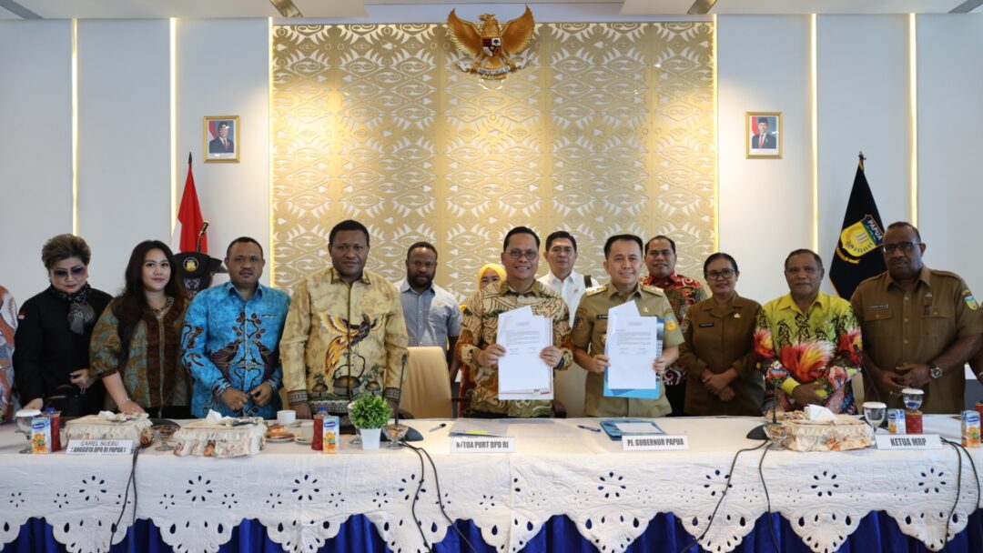 Pemprov Papua Teken MoU dengan DPD RI Terkait Percepatan Pembangunan Kantor