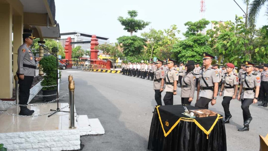 Kapolres Madiun Kota Pimpin Upacara Sertijab Sejumlah Pejabat, Wujud Penyegaran Organisasi Dan Pengembangan Karier Personel