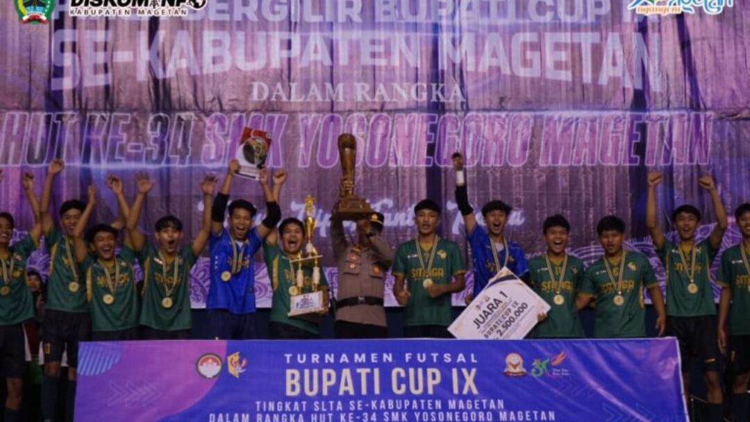 Piala Bergilir Bupati Cup IX Berpulang, Puncaki Semarak HUT Ke-34 SMK Yosonegoro Magetan