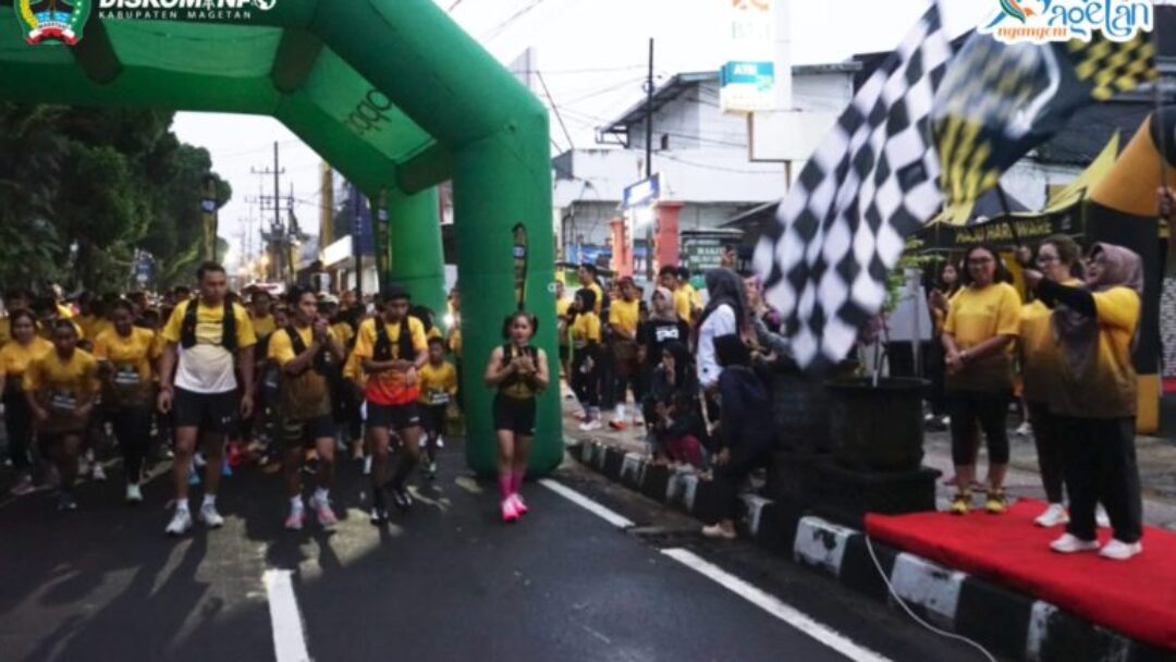 Maju Fun Run Semarakkan HUT Ke-5 Maju Hardware Magetan, 300 Pelari Ramaikan Lari Sehat Pagi
