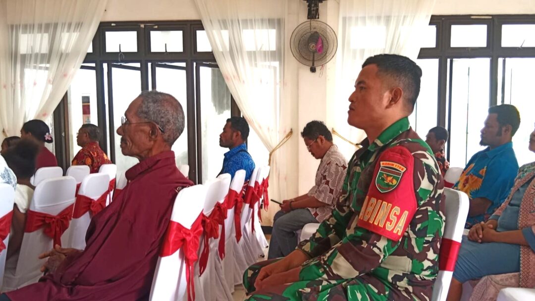 Babinsa Supiori Selatan Hadiri Ibadah Syukur HUT Ke-171 Pekabaran Injil di Tanah Papua