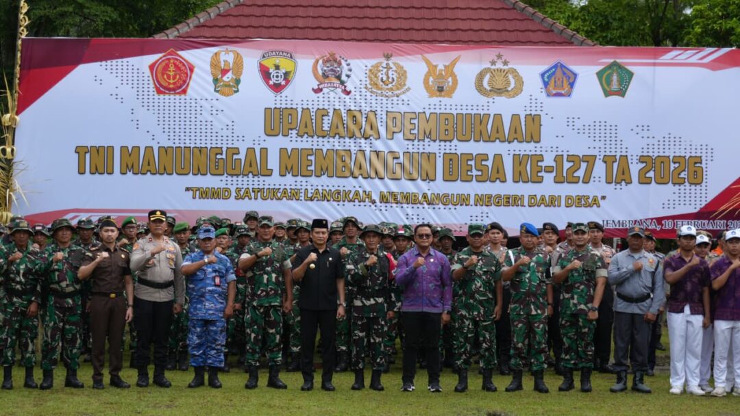 Buka TMMD Ke-127 Di Mendoyo, Wujud Nyata Kolaborasi Membangun Negeri Dari Desa