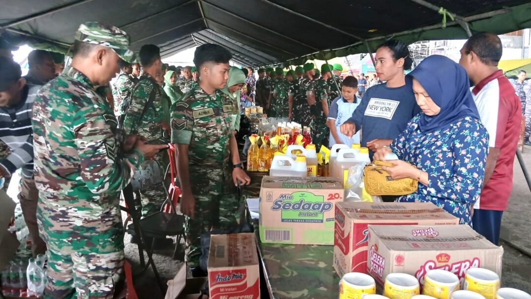 Semarak Ramadhan, Kodim 1708/BN Gelar Bazar Murah untuk Masyarakat Biak