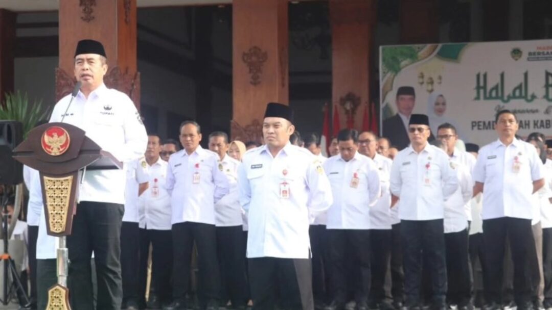 Hari Pertama Kerja, ASN Pemkab Madiun Gelar Apel Dan Halal Bihalal
