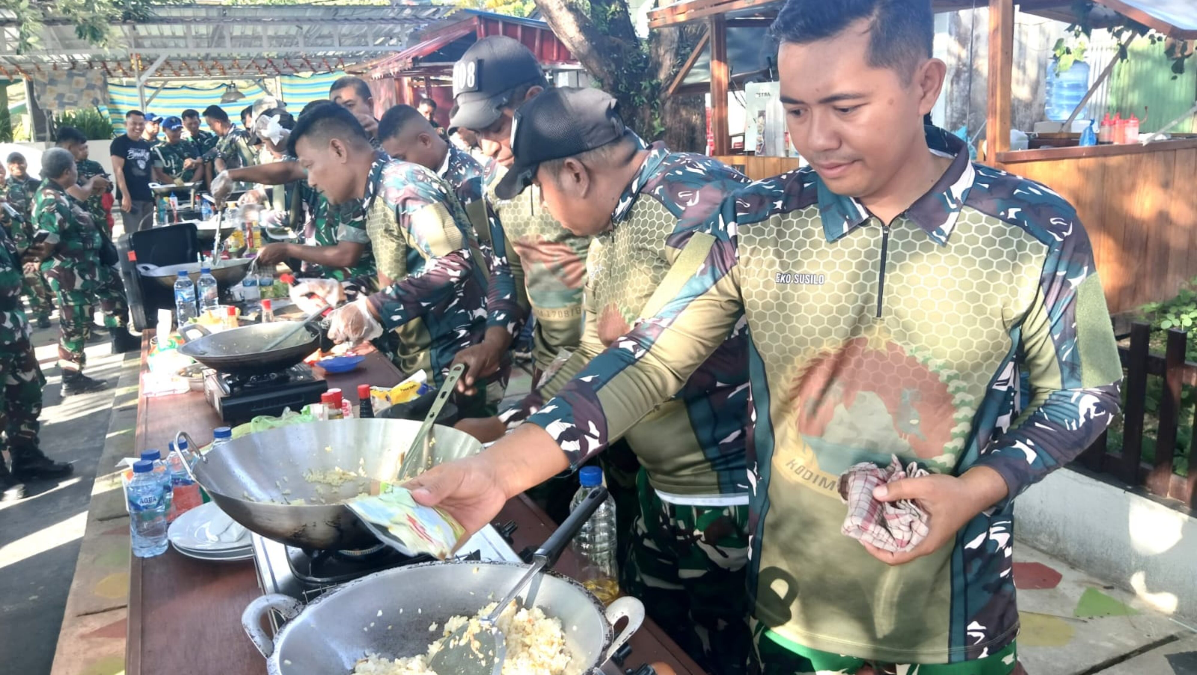 Semarak HUT Ke-56, Kodim 1708/BN Gelar Lomba Memasak Serta Pererat Kebersamaan Prajurit dan Persit