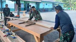 Pembuatan Kusen Dimulai, Satgas TMMD 128 Prioritaskan Kualitas Rumah Warga Sansundi