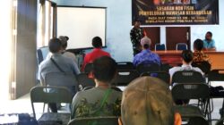 Satgas TMMD Kodim 1708/BN Perkuat Nasionalisme Warga Sansundi Lewat Penyuluhan Wasbang