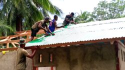 Progres Pesat, Pembangunan Rumah Warga Program TMMD Ke-128 Masuk Tahap Pemasangan Atap