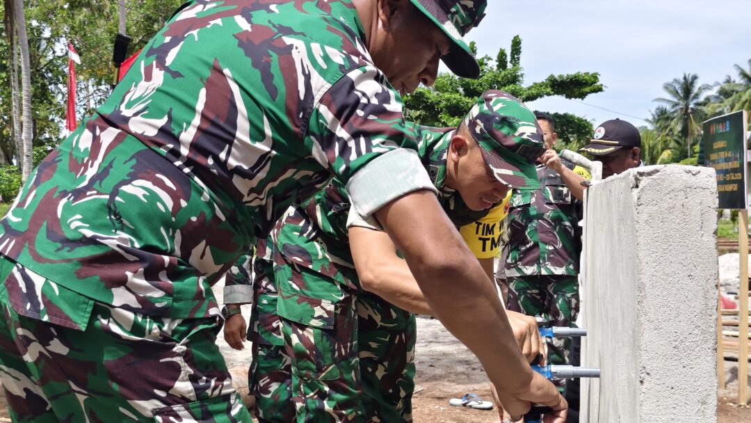 Tim Wasev TMMD Ke-128 Tinjau Pelaksanaan Program di Biak Numfor