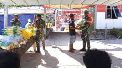 Babinsa Supiori Utara Dampingi Penyaluran Bansos Danrem di Pulau Mapia