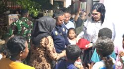 Hadir di Tengah Musibah, Dandim 1708/BN dan Ketua Persit Bantu Korban Ledakan di Biak