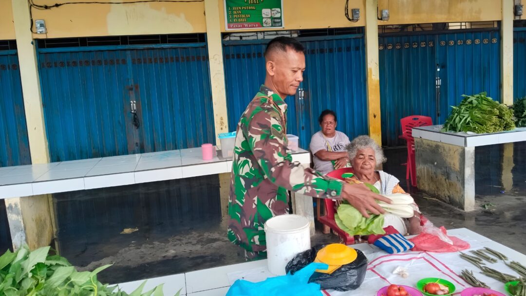 Ini Imbauan Babinsa kepada Pedagang Sayur