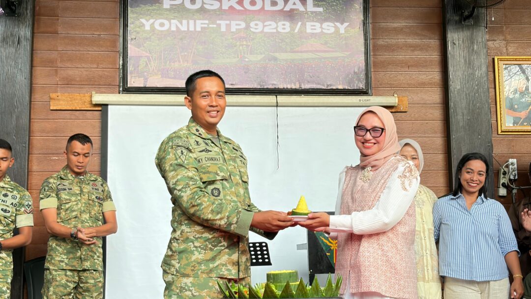 Meriah! Yonif TP 928/BSY Gelar Syukuran Ulang Tahun hingga Resmikan Kantor Persit Baru