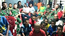 Nobar Ajang Pererat Kedekatan Koramil Biak Barat dengan Warga