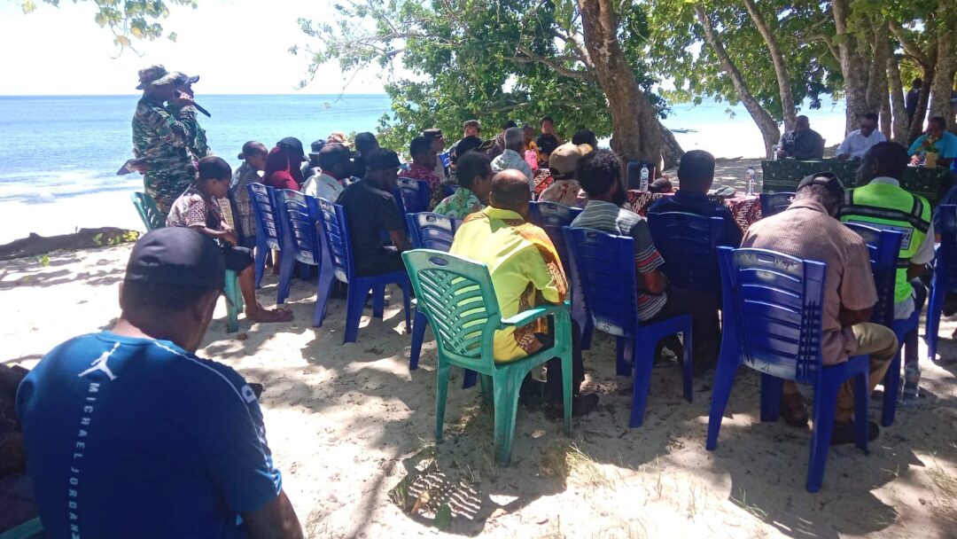 Babinsa Numfor Dampingi Rapat Persiapan HUT Ke-81 RI