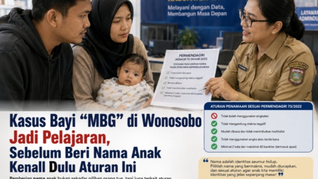 Kasus Bayi MBG di Wonosobo Jadi Pelajaran, Sebelum Beri Nama Anak Kenali Dulu Aturan Ini