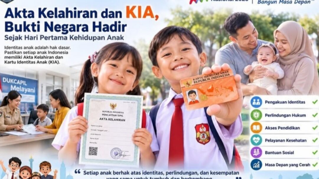 Hari Anak Nasional 2026: Akta Kelahiran dan KIA, Bukti Negara Hadir Sejak Hari Pertama Kehidupan Anak