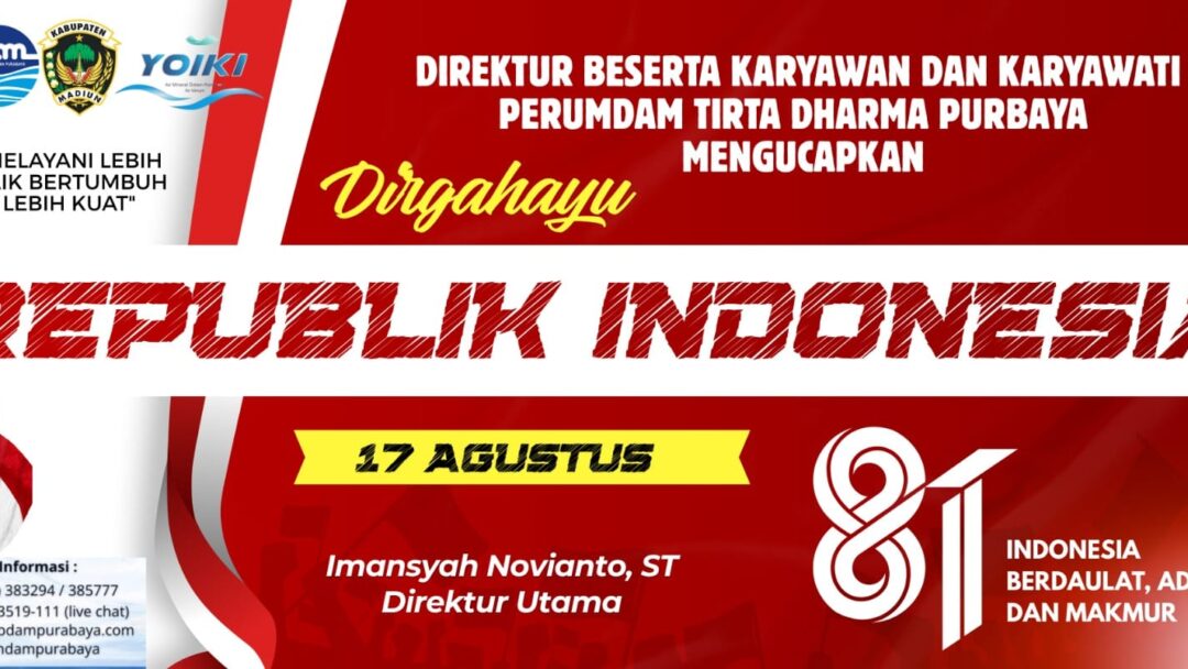 Perumdam Tirta Dharma Purabaya Ajak Masyarakat Maknai HUT Ke-81 RI Dengan Semangat Kebersamaan