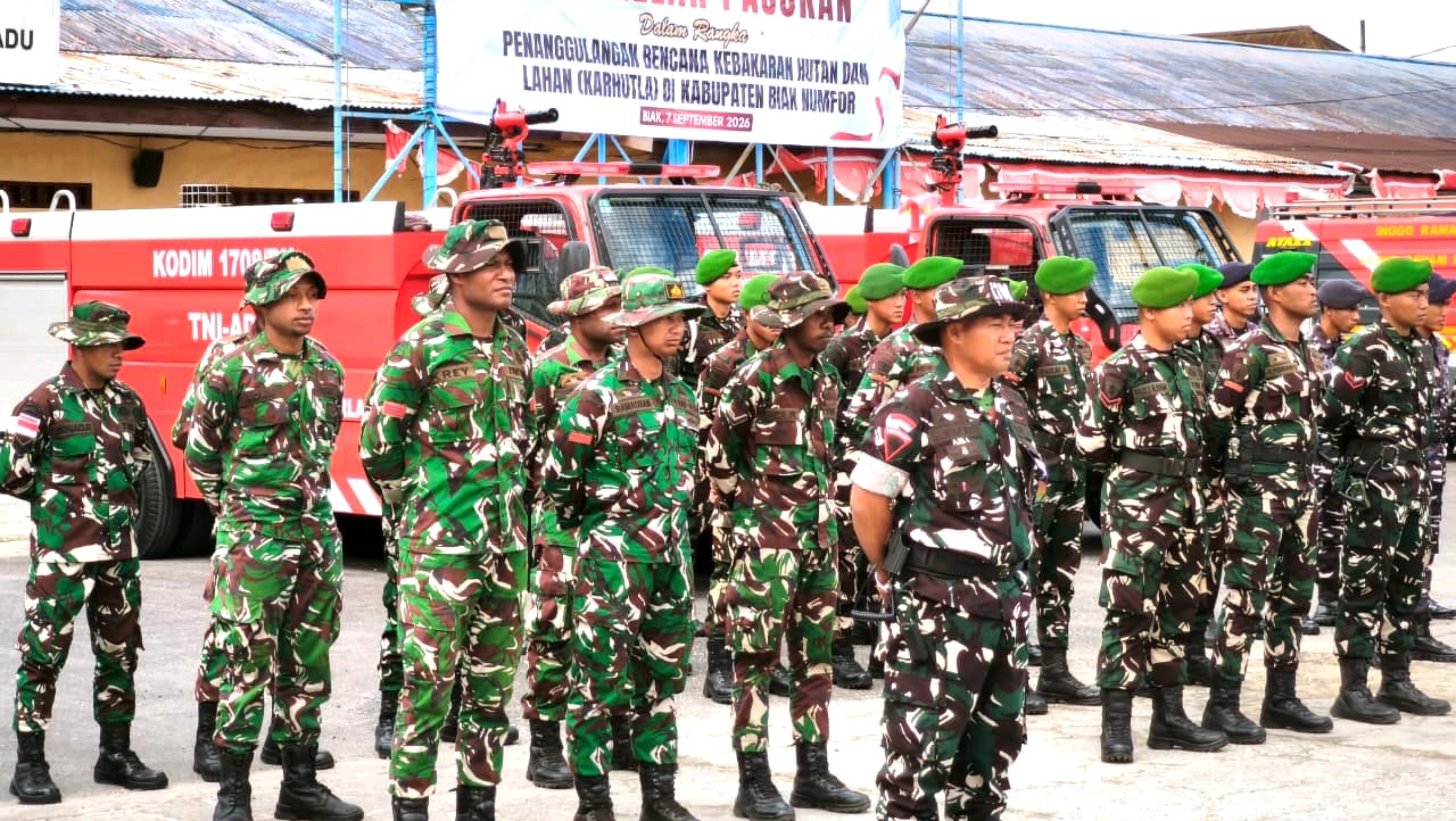 Kodim 1708/BN Siap Tangani Karhutla di Kabupaten Biak Numfor