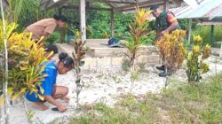 Babinsa Supiori Utara Ajak Warga Gotong-Royong Bersihkan Lingkungan Kampung Warsa